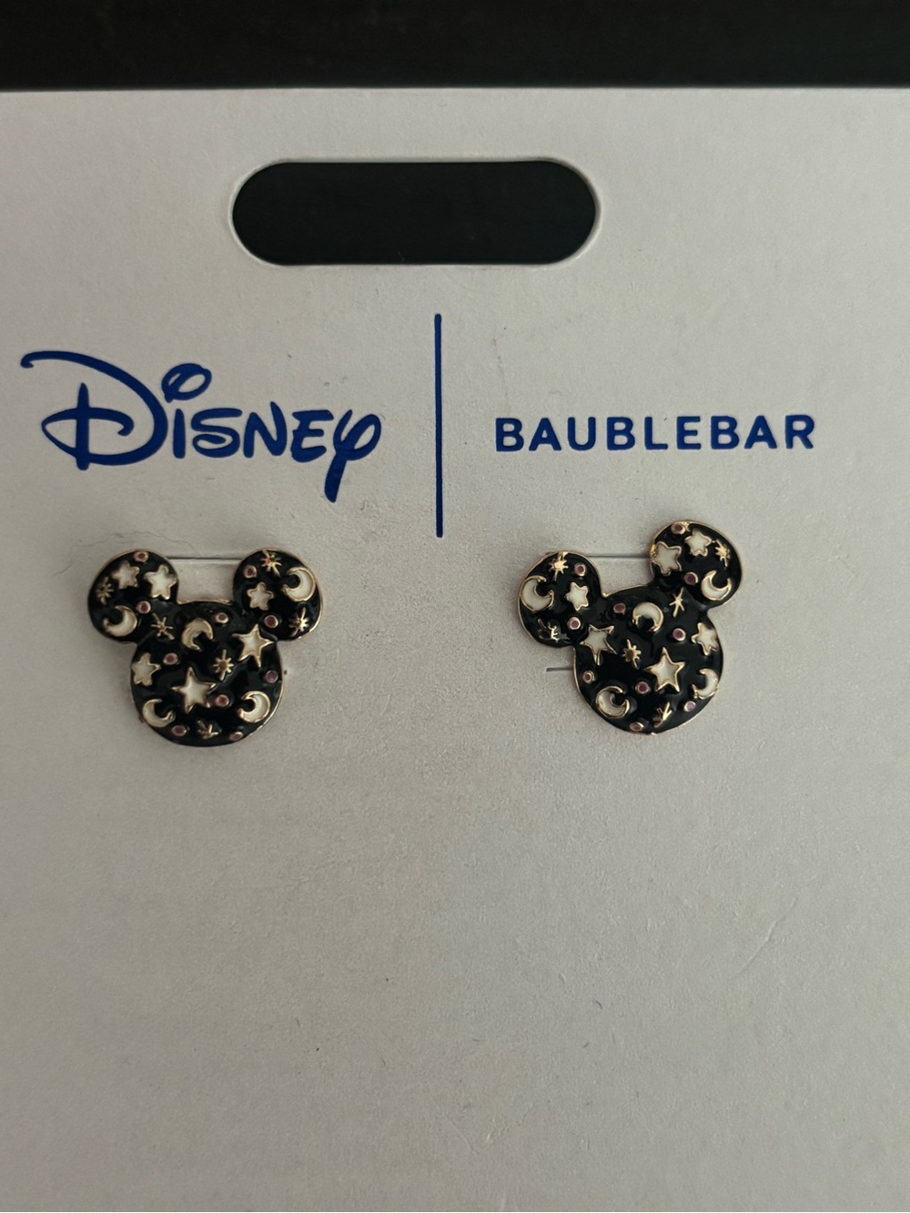 Disney x BaubleBar Black Mickey Star Stud Earrings
